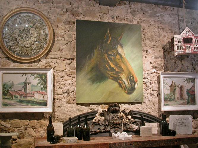 GRANDE HUILE SUR TOILE “CHEVAL” par MARECHAL