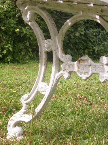 BANC DE JARDIN 1900 BOIS et FONTE