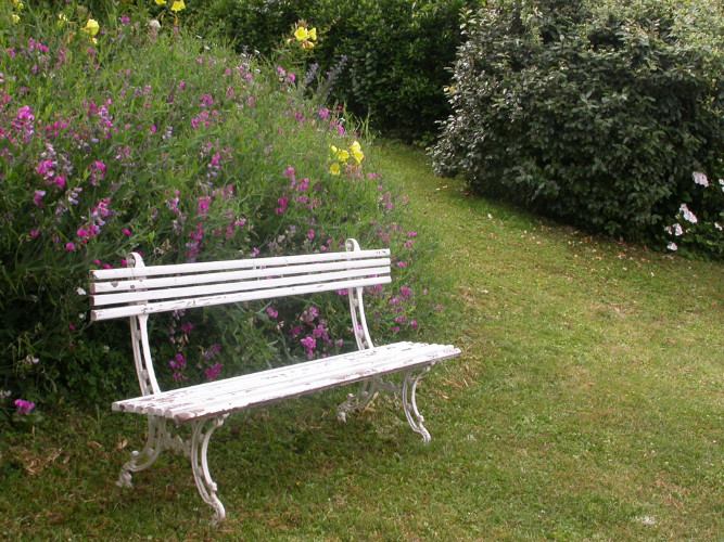 BANC DE JARDIN 1900 BOIS et FONTE