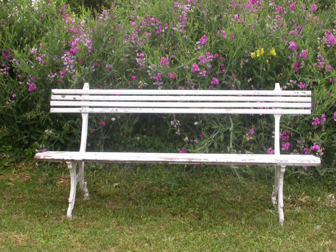 BANC DE JARDIN 1900 BOIS et FONTE