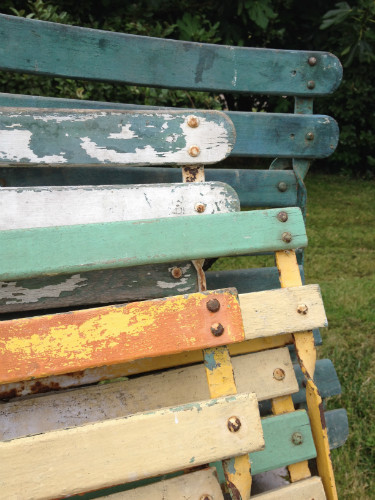 ENSEMBLE de 7 CHAISES DE JARDIN PUBLIC - Milieu XXème