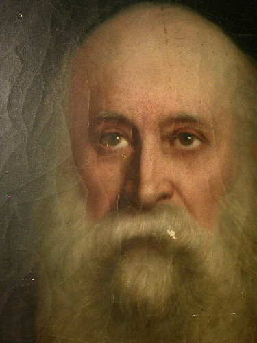 Curieux et mystèrieux PORTRAIT D'UN SAINT en buste, à identifier - 19ème siècle