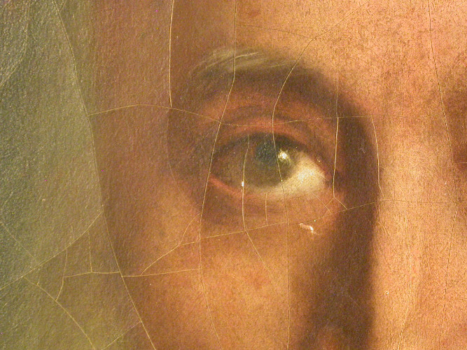 Curieux et mystèrieux PORTRAIT D'UN SAINT en buste, à identifier - 19ème siècle