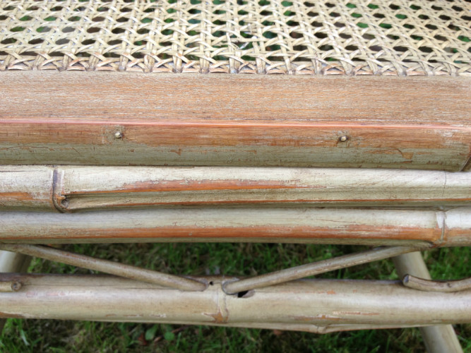 Belle PAIRE de FAUTEUILS de JARDIN D'HIVER en BAMBOU circa 1900