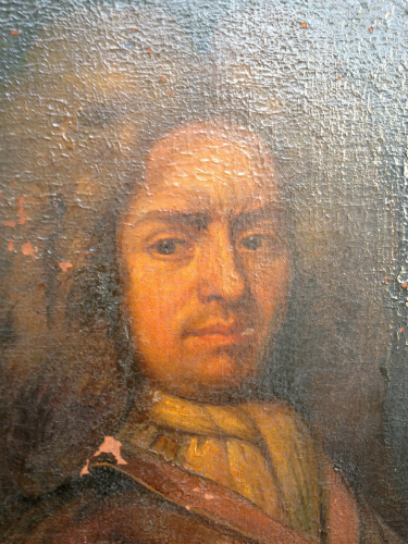 PORTRAIT d'un GENTILHOMME en PERRUQUE 18 ème siècle