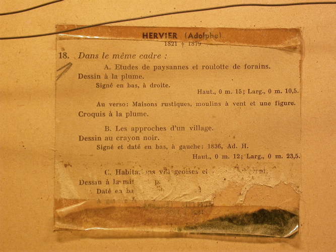 BEL ENSEMBLE DE 4 DESSINS D'ADOLPHE HERVIER (1821-1879)