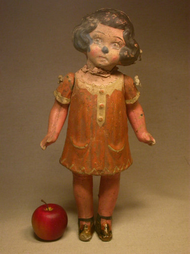 Originale et ravissante POUPEE ANCIENNE en PAPIER MACHÉ - Circa 1920