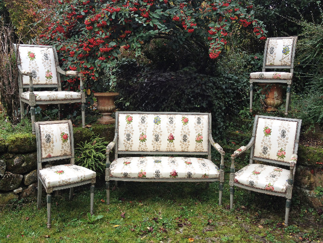 SALON DIRECTOIRE 5 pièces, 2 chaises, 2 fauteuils et 1 canapé