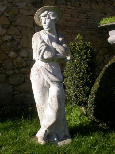 Grande STATUE de JARDINIER début XXème en béton