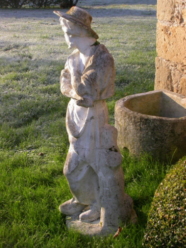 Grande STATUE de JARDINIER début XXème en béton